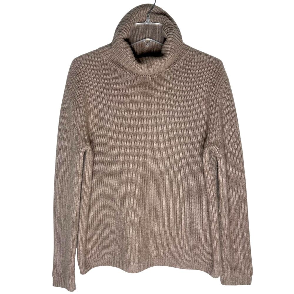 Jenni Kayne Cashmere Turtleneck Sweater Tan  Sz M - Picture 3 of 7